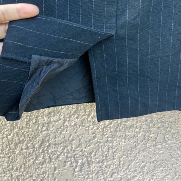 MaxMara Italian Knee Length Skirt Wool Womens 10 Black Modest Quiet Luxury Style - Picture 6 of 11